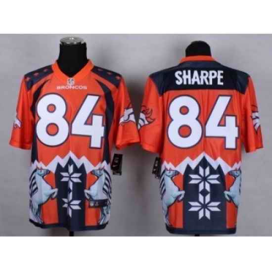 Nike Denver Broncos 84 Shannon Sharpe Orange Elite Style Noble Fashion NFL Jersey